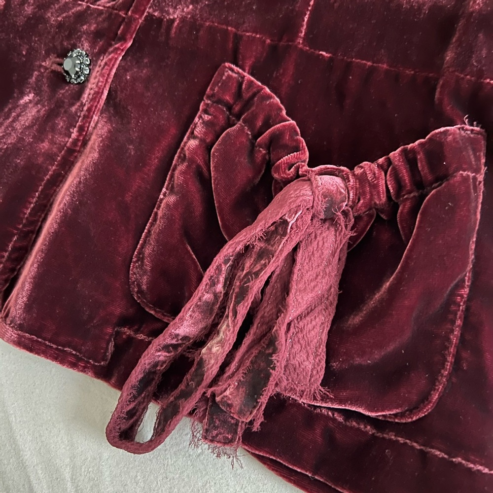 Ralph Lauren Deep Burgundy Velvet silky Blazer - Picture 8 of 10